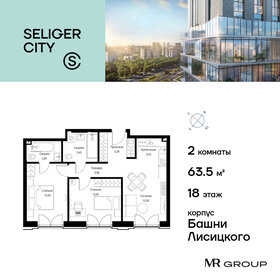 58,5 м², 2-комнатная квартира 17 200 000 ₽ - изображение 167