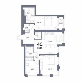 Квартира 86,8 м², 4-комнатная - изображение 1