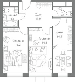 58,5 м², 3-комнатная квартира 16 000 000 ₽ - изображение 111