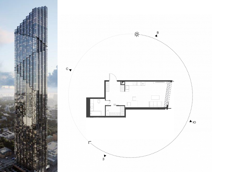 46,5 м², квартира-студия 37 003 348 ₽ - изображение 1