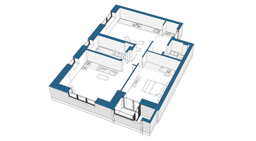 Квартира 62,5 м², 2-комнатная - изображение 3