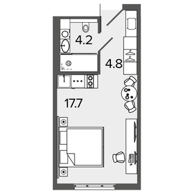 Квартира 25,8 м², студия - изображение 1
