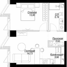 Квартира 40,9 м², 1-комнатная - изображение 2