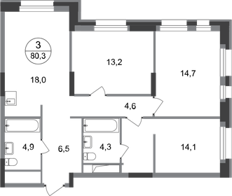 73,4 м², 3-комнатная квартира 17 061 748 ₽ - изображение 97