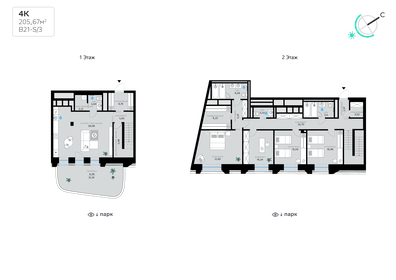 Квартира 205,7 м², 4-комнатная - изображение 1
