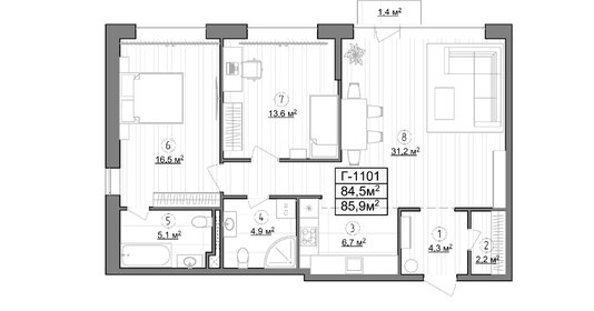 104,6 м², 3-комнатные апартаменты 30 334 000 ₽ - изображение 82