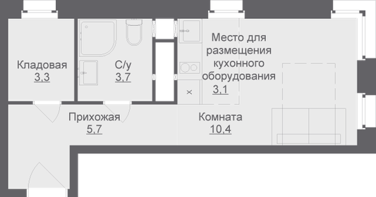 23,2 м², квартира-студия 7 950 000 ₽ - изображение 9