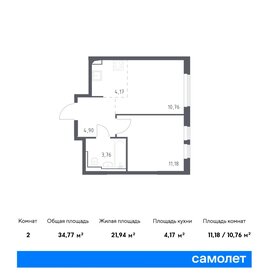 34,5 м², 2-комнатная квартира 7 500 000 ₽ - изображение 33