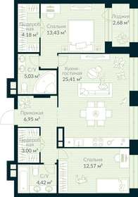 76,3 м², 2-комнатная квартира 12 107 617 ₽ - изображение 1