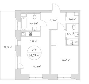 78,7 м², 3-комнатная квартира 18 800 000 ₽ - изображение 155