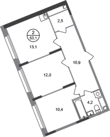 49,9 м², 2-комнатная квартира 12 833 596 ₽ - изображение 63