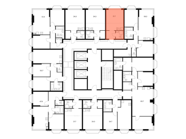 21,8 м², апартаменты-студия 7 999 000 ₽ - изображение 100