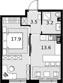 37,7 м², 1-комнатная квартира 14 552 200 ₽ - изображение 65
