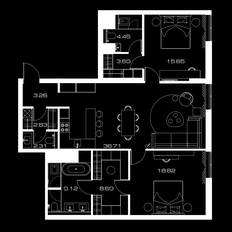 Квартира 106,2 м², 2-комнатная - изображение 2