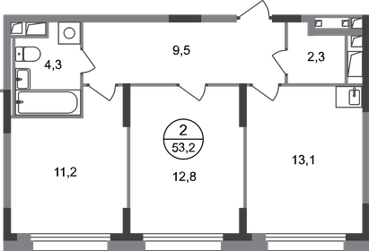 49,9 м², 2-комнатная квартира 12 833 596 ₽ - изображение 75