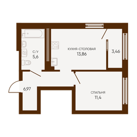 43,5 м², 1-комнатная квартира 3 090 000 ₽ - изображение 117