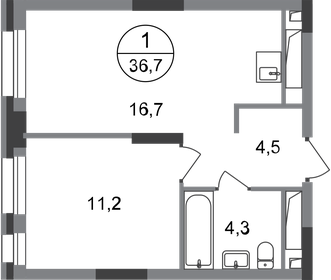 29,1 м², 1-комнатные апартаменты 6 900 000 ₽ - изображение 45