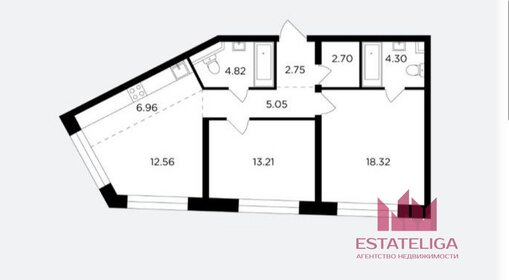 Квартира 70,7 м², 3-комнатная - изображение 1