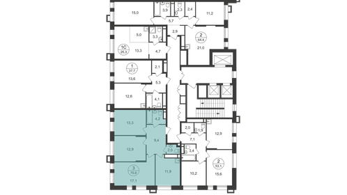 73,4 м², 3-комнатная квартира 17 061 748 ₽ - изображение 91