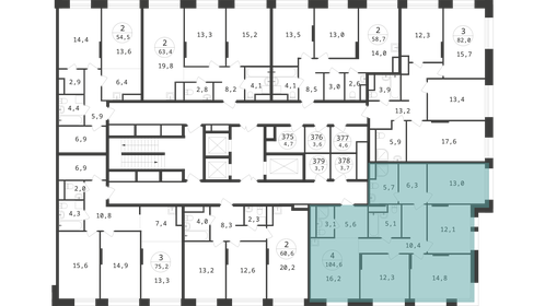 Квартира 104,6 м², 4-комнатная - изображение 2