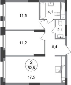55,5 м², 2-комнатная квартира 12 500 000 ₽ - изображение 97