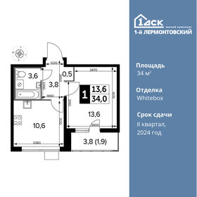 34,5 м², 1-комнатная квартира 9 317 933 ₽ - изображение 84