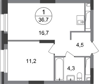 37,5 м², 1-комнатная квартира 9 299 999 ₽ - изображение 6