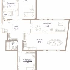 Квартира 172,5 м², 3-комнатная - изображение 2