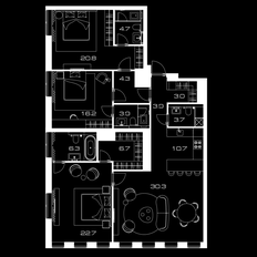 Квартира 142,4 м², 3-комнатная - изображение 2