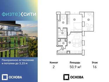 50,9 м², 2-комнатные апартаменты 13 498 680 ₽ - изображение 71