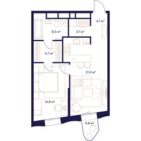 54,5 м², 1-комнатная квартира 25 815 000 ₽ - изображение 11