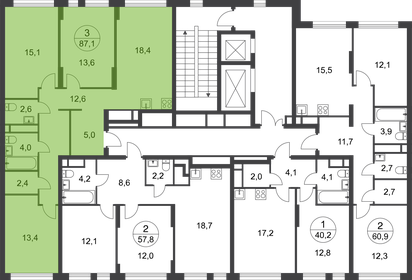 86 м², 3-комнатная квартира 21 235 116 ₽ - изображение 94