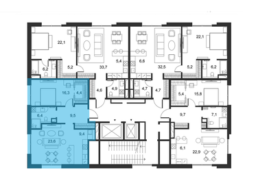 157,4 м², 3-комнатные апартаменты 383 420 000 ₽ - изображение 63