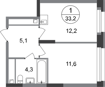 37,5 м², 1-комнатная квартира 9 299 999 ₽ - изображение 21