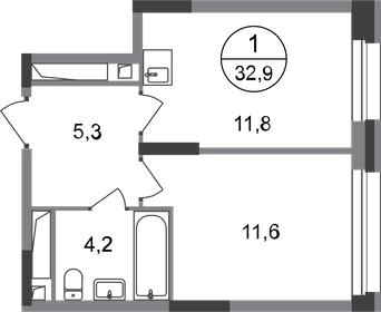 29,1 м², 1-комнатные апартаменты 6 900 000 ₽ - изображение 27