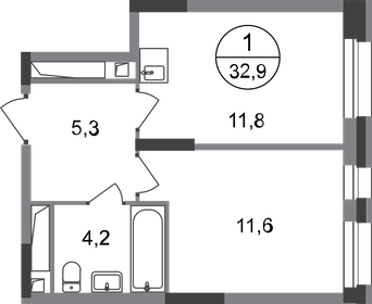 29,1 м², 1-комнатные апартаменты 6 900 000 ₽ - изображение 23