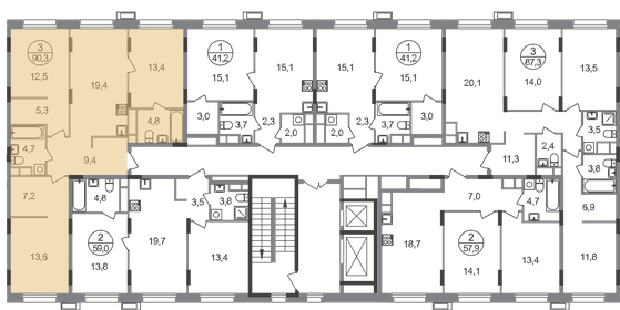 96,8 м², 3-комнатная квартира 26 390 284 ₽ - изображение 2