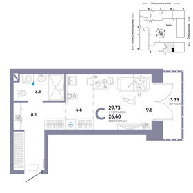 Квартира 29,7 м², 1-комнатная - изображение 1