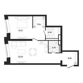 47,8 м², 1-комнатная квартира 23 997 000 ₽ - изображение 155