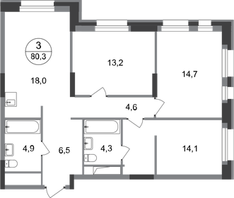 73,4 м², 3-комнатная квартира 17 061 748 ₽ - изображение 95