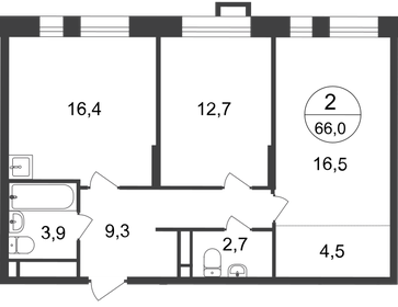 75 м², 2-комнатная квартира 17 750 000 ₽ - изображение 127