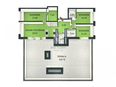 Квартира 143,9 м², 3-комнатная - изображение 1