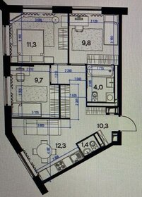 Квартира 62,7 м², 3-комнатная - изображение 1