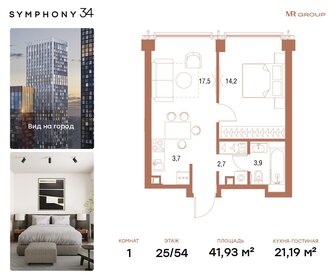 41,9 м², 1-комнатная квартира 22 019 312 ₽ - изображение 54