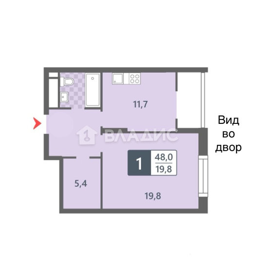 48 м², 1-комнатная квартира 11 400 000 ₽ - изображение 1