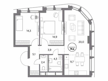 69 м², 2-комнатная квартира 35 000 000 ₽ - изображение 107