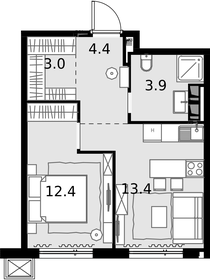 37,7 м², 1-комнатная квартира 14 552 200 ₽ - изображение 32