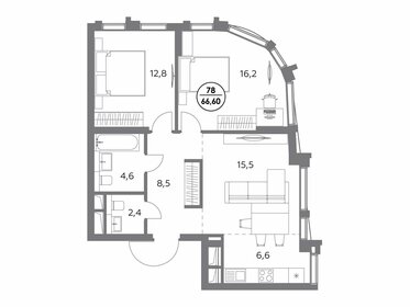 69 м², 2-комнатная квартира 35 000 000 ₽ - изображение 97