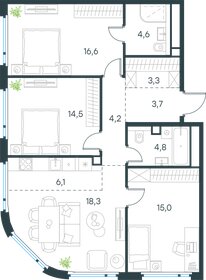 Квартира 91,1 м², 4-комнатная - изображение 1