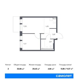 32,9 м², 1-комнатная квартира 6 680 000 ₽ - изображение 113